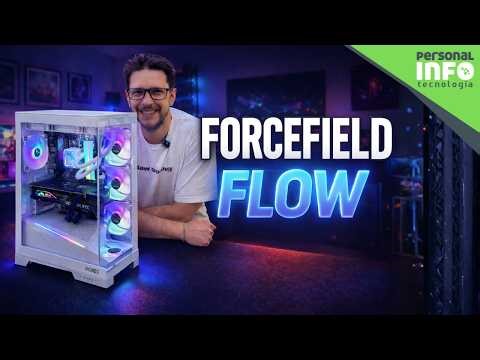 Forcefield Flow – GPU Vertical + 3 Fans no Topo = Setup High-End Perfeito