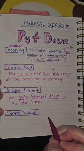 Another Meaning of Phrasal Verb 'Put Down' #esl #phrasalverbs #englishteacher #learnenglish #english