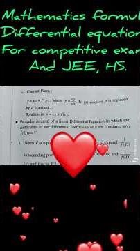 math formula differential equation competitive exam and jee#viralvideo#maths #mathsolution#shorts