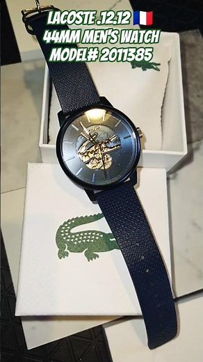 LACOSTE 12.12 44MM MEN'S AUTOMATIC WATCH | PREMIUM TIMEPIECE SELF-WINDING MODEL# 2011385 | ‪@Lacoste‬