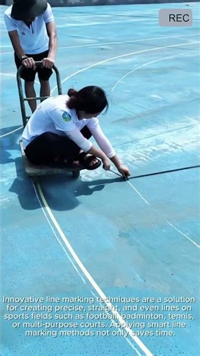 Creative court line marking fast precise #viral #tools #smart