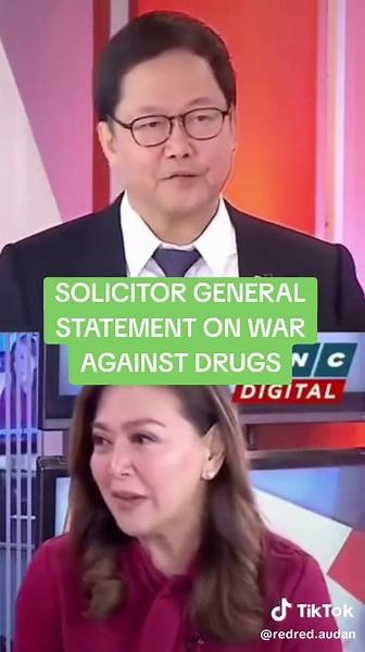 SOLICITOR GENERAL HAS STATEMENT ON WAR AGAINST DRUGS