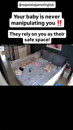 Responsive Parenting | Enhancing Relationships on Instagram: "Follow @responsiveparentinghub for more positive discipline + gentle parenting tips ❤ Your baby is never manipulating you !! They rely on you as their safe space! - Share this post with another parent who needs to see it - Comment below your thoughts and turn on your post notifications 📢 ​#GentleParenting #cosleeping #parentingtips #EmotionalSafety #responsiveparentinghub"
