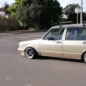 Stanced VW MK1 Citi golf crossing speed hump