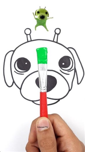 Gog The Green Alien Dog Acrylic Painting Art ✨ Creative Skills Painting #trending #artist