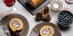 Saint Agur Crème and Blueberry Roulade Recipe