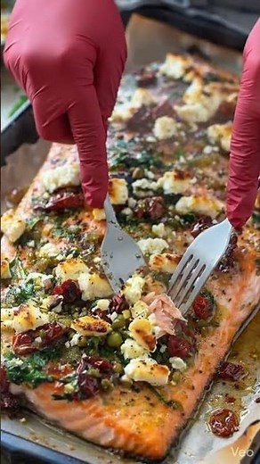 Tuscan Sun-Dried Tomato & Feta Baked Salmon