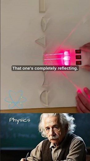 Snell’s Law in Action! Laser Refraction & Convex Lens Experiment😎😎#scienceexperiments #physics
