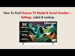 How To Find Hisense TV Model & Serial Number – Settings, Label & Lookup