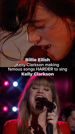 Kelly Clarkson making famous song HARDER to sing #arianagrande #kellyclarkson #billieeilish #vocals
