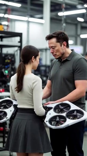 Futuristic Lab Scene 🕵️Elon Musk Tweaks High-Tech Drone Wings #ai #tesla #future #technology #2026