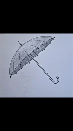 Open Umbrella Drawing For Class 10 And Class 12 | खुला छाता का स्मृति चित्रण #umbrelladrawing #art
