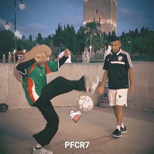 ​She shocked him with her skills! ⚽️🔥#ViralVideo #Morocco #FootballLover #StreetFootball #SkillShowc