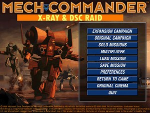 MCG X-Ray and DSC Raid file - MechCommander Gold Hi Res mod for MechCommander
