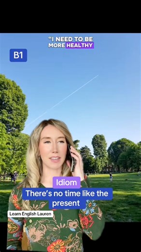 ⏳ “No time like the present” = it’s best to do something now rather than wait. 💬 Examples: • “Stop procrastinating — there’s no time like the present to start your homework.” • “I’ve been meaning to call her. No time like the present!” • “If you want to learn English, there’s no time like the present.” #english #idiom #esl #idiomas | Learn English Lauren