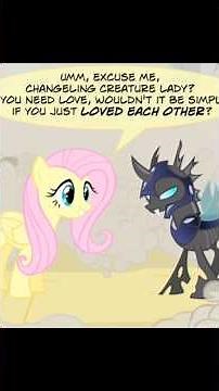 Fluttershy Meets a Changeling | MLP Comic Dub
