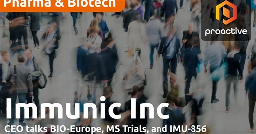 Immunic CEO talks BIO-Europe 2025, MS trials, and IMU-856