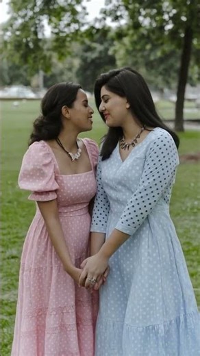 Lesbian Kissing In garden