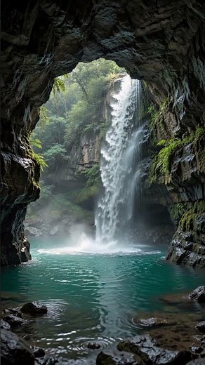 Échappe-toi de la canicule cascade nature fraîcheur 4K, relaxation sleep escape waterfall ambience