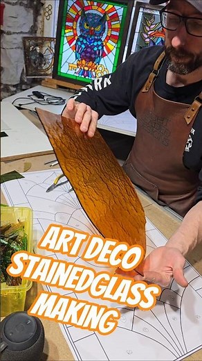 Art Deco Stained Glass Entrance Making, Part 1