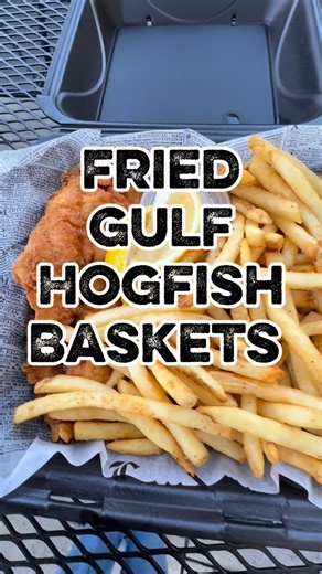 Have you ever tried Hogfish before? 🎣 We have fried Gulf Hogfish baskets available today and tomorrow from 11 am - 3 pm! This week only enjoy fried Gulf Hogfish, fries, and tartar sauce for 14.98! #winterparkeats #orlandoeats #friedfish #hogfish #lombardisseafood | Lombardi's Seafood