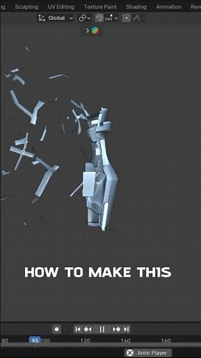 how to dissolve object like this in blender/ how to destroy a object in blender/ self disintegration