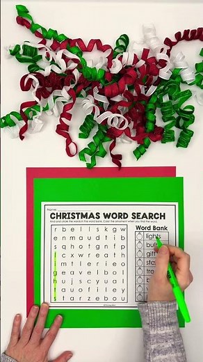 Easy Christmas word search for kids #kidslearning #christmas #xmas #puzzlesforkids #wordsearch