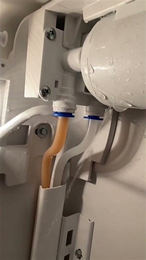 Water filter leak. Remove the housing cover to verify where leak is coming from.