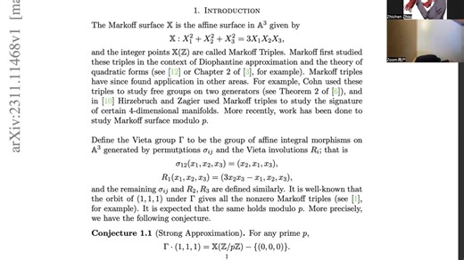 【杂七杂八】模p的马尔可夫曲面第一集