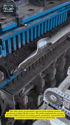 Automatic Concrete Brick Making Machine | High Efficiency Block Production#shorts #usa