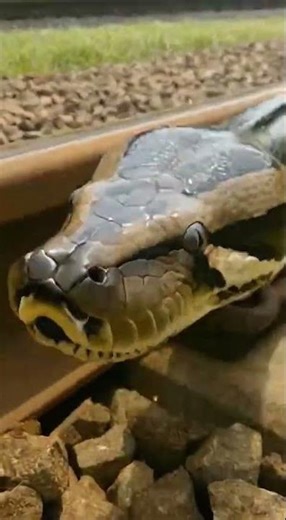 "Giant Python Escapes Train at High Speed! | Incredible Wildlife Moment"