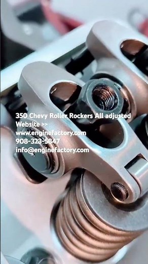 350 Chevy Roller Rockers All adjusted Website www.enginefactory.com #musclecarengines
