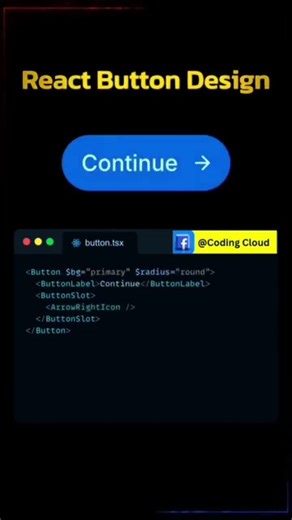 How to create React Button Design | Html Css & JavaScript