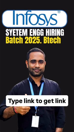 onlinestudy4u on Instagram: "🚨 Infosys is Hiring Freshers! 🚨 Get ready to kickstart your IT career with one of the top MNCs! ✨ 💼 Role: System Engineer Hiring 🎓 Eligibility: BE / BTech Apply link : https://onlinestudy4u.in/infosys-edgeverve-hiring/ Automation is taken care by @getlinkinchat #infosys #hiring #offcampus"