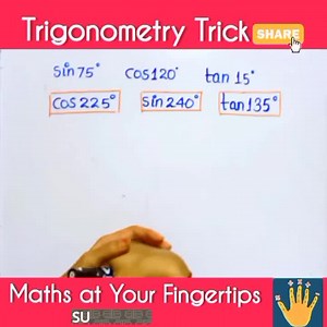 Let's learn amazing tricks to calculate Trigonometric Angles at your fingertips. | Maths at Your Fingertips
