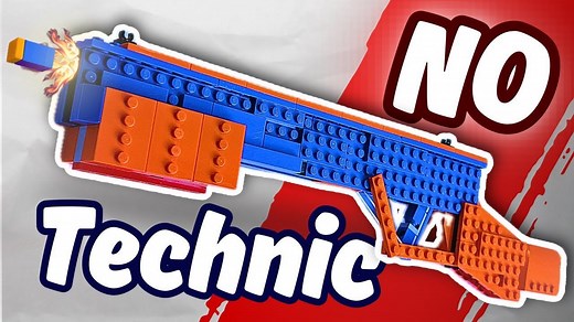 【搬运/乐高/枪/教程】无科技件小型泵动霰弹枪/Building a Lego Shotgun with ZERO Technic!!