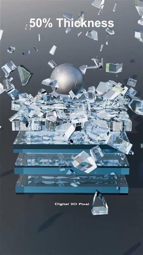1% vs 100% Glass BREAKS! Metal Ball Test (Blender Physics)