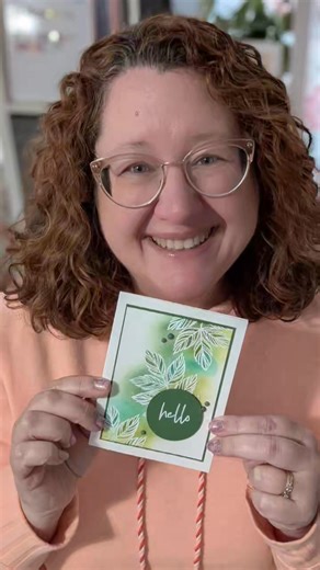 Use a blending brush to add various green inks to white cardstock. Then emboss images from the Natural Botanicals stamp set and color them in with the same shades of green. | On Y Go Stamping and Papercrafting