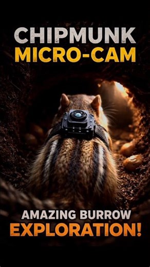 Chipmunk Micro Camera Inside Burrow | Real Underground Life POV 🐿️