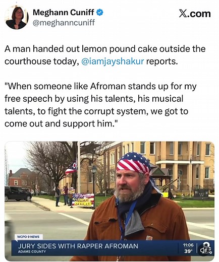 Afroman Gives Out Lemon Pound Cake Outside Court