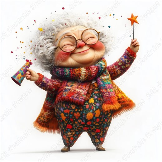 20 Cute Happy Grandma Clip Art, Whimsical Granny Printable Images, Quirky Old Woman Digital Download, Funny Scrapbooking Paper Craft JPG Set - Etsy Canada