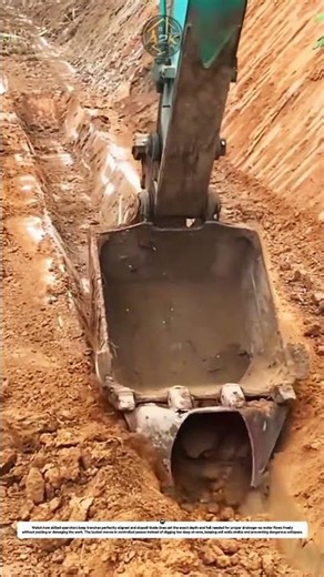 Expert Excavator Trenching Trick 🚧⛏️