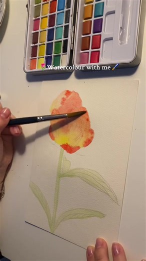 Petite aquarelle printanière 💐 #aquarelle #watercolour #watercolorpainting #aquarellepainting #painting #paint #watercolourpaint