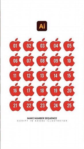 Adobe Illustrator Tips 2025 | Make Number Sequence script #learncreative