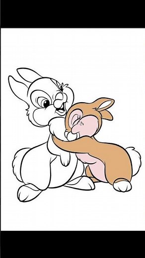 How to color Disney Bambi Rabbit