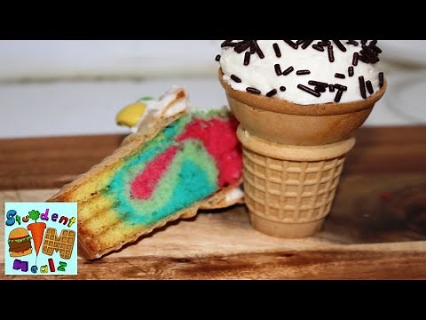 RAINBOW ICE CREAM CONE CUPCAKES RECIPE