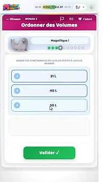 Ordonner des Volumes - Jeu éducatif gratuit | Mission Révisions