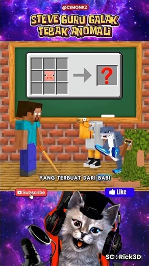 TEBAK ANOMALI MINECRAFT SAMA STEVE⁉️🙀 #shorts #dubbing #anomali #minecraft #viralshorts