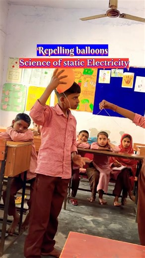 👨‍🏫Science of static electricity : Repelling balloons