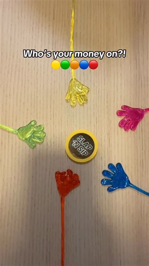 Thrilly on Instagram: "A Slap ‘N Sip race 😜 Grab our viral sticky hands game, just in time for the Holidays! #PartyGame #CardGame #FunnyGift #DrinkingGame #GiftIdeas"